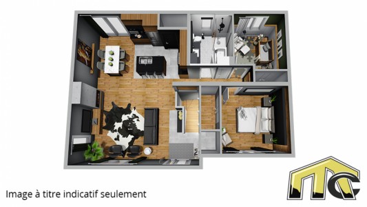 plan maison usinée 2 chambres
