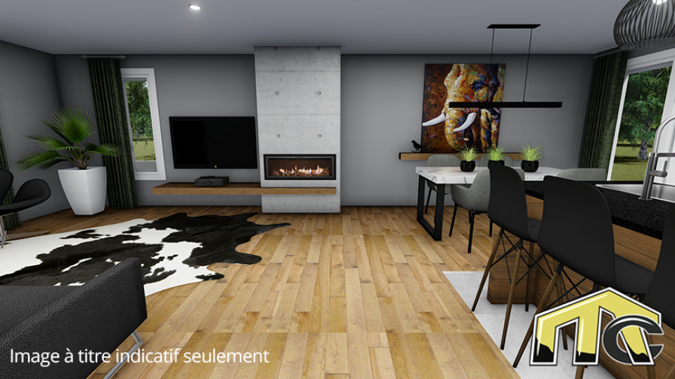Maison usinée 2 chambres salon