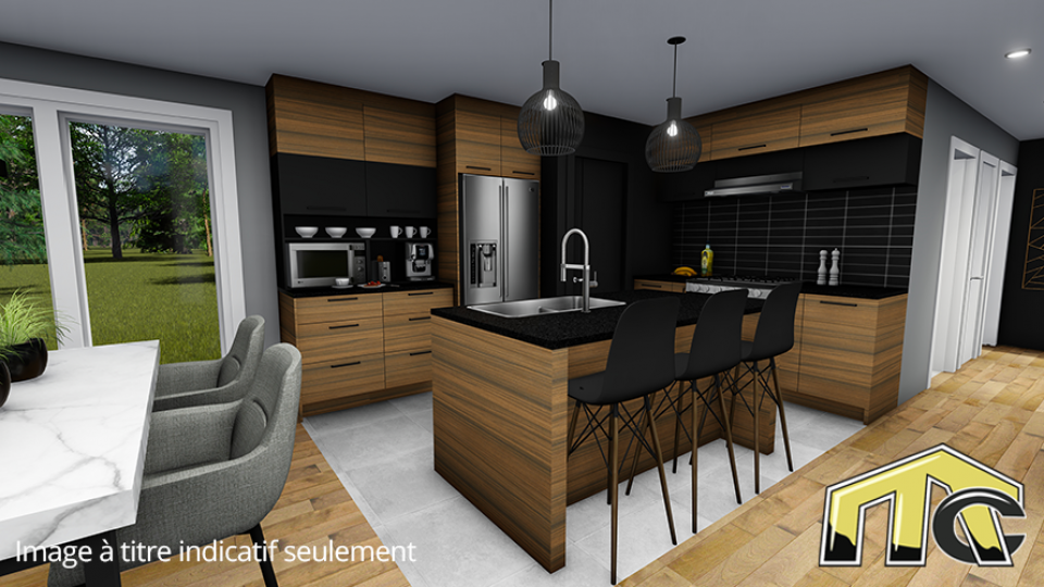 Maison usinée 2 chambres cuisine
