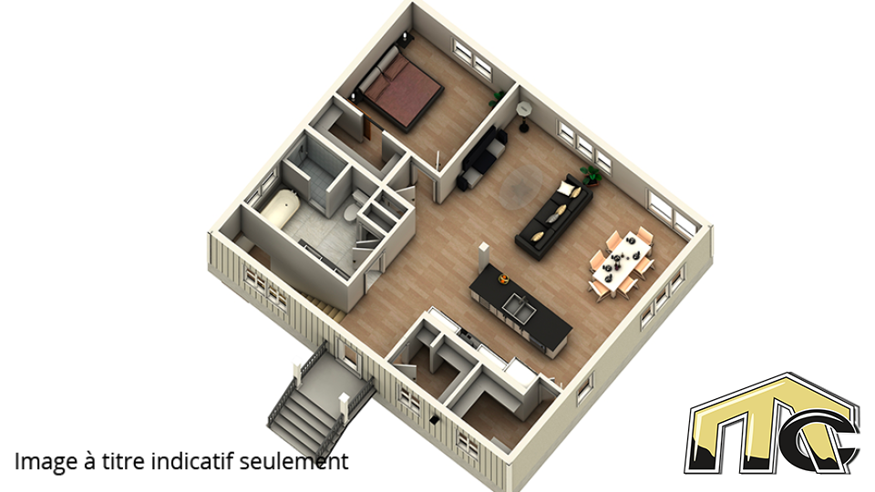 maison usinée grande chambre